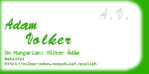 adam volker business card